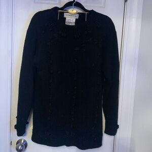 CARDUCCI Vintage Black Lambswool Sweater Size M